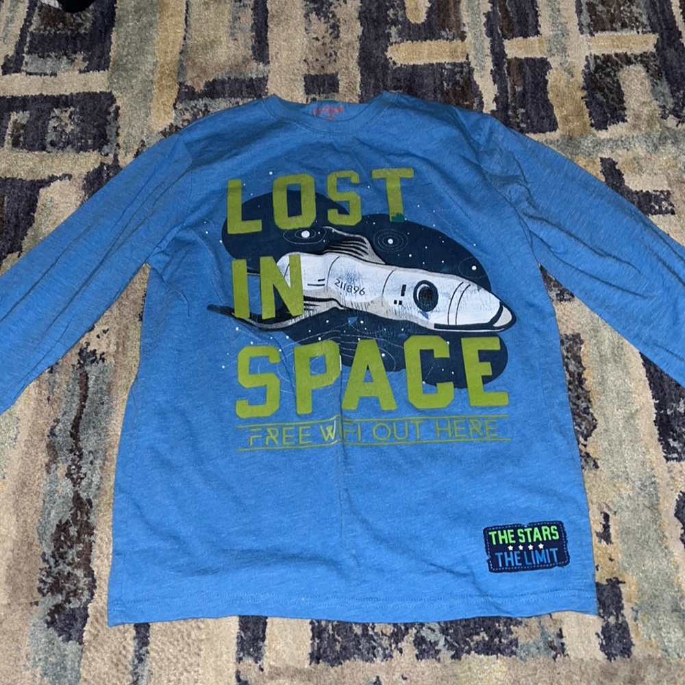 Blue long sleeve T size large 12-14